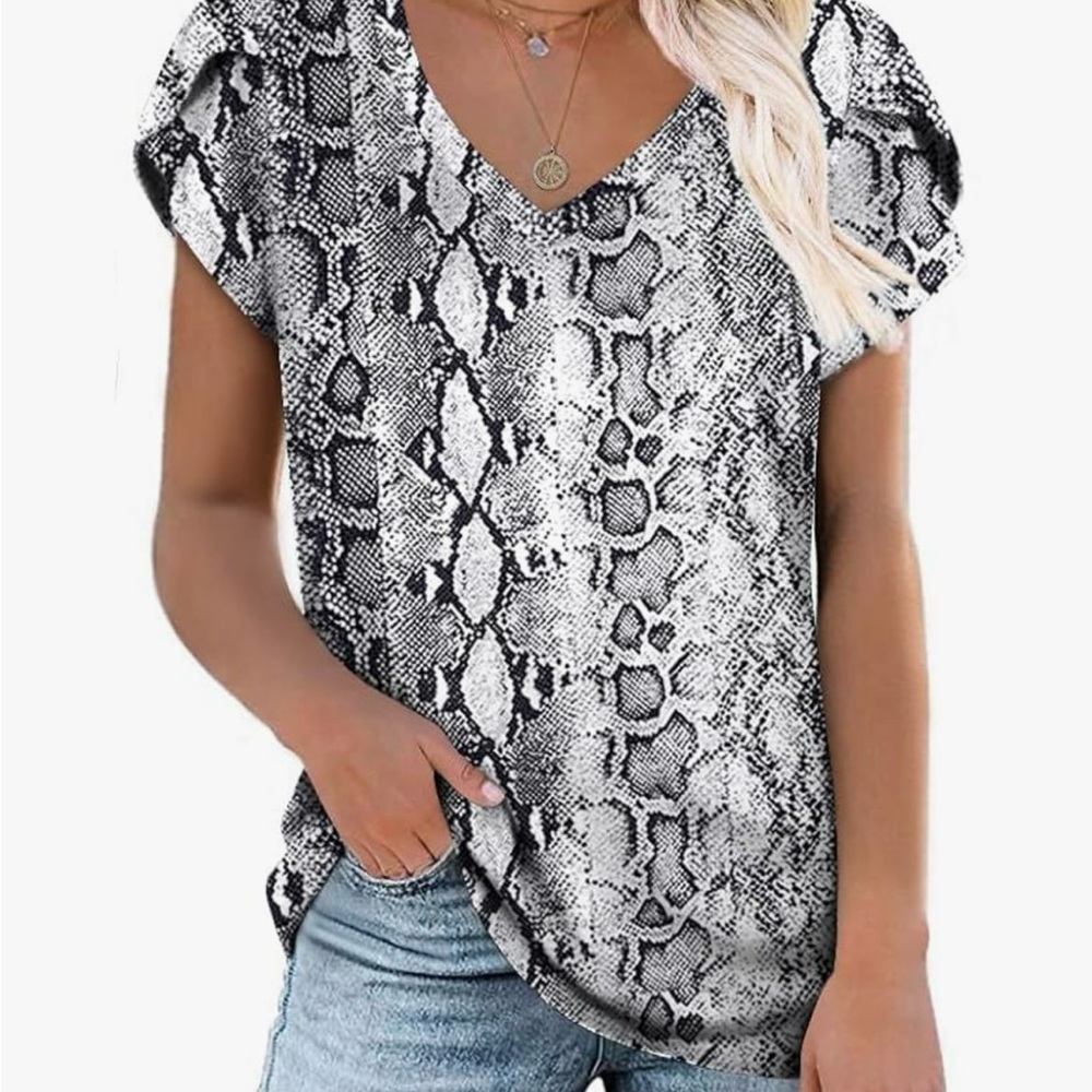 Cathy 2024 Women’s Summer Tunic Short Sleeve XL